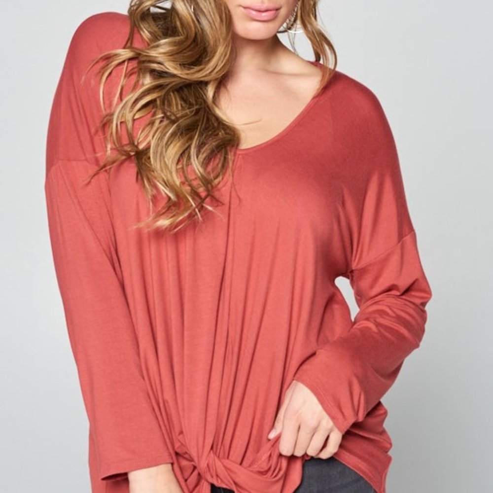 Jersey Draped Top - Curvy